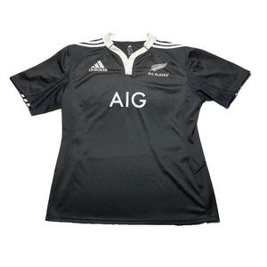 Adidas New Zealand 2013 Rugby Jersey all black Men's size XL in EXCELLENT COND.